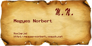 Megyes Norbert névjegykártya